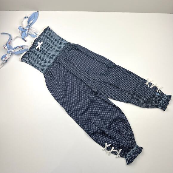 Well Dressed Wolf Liberty Navy Dot Romper Jumpsuit - Picture 2 of 7